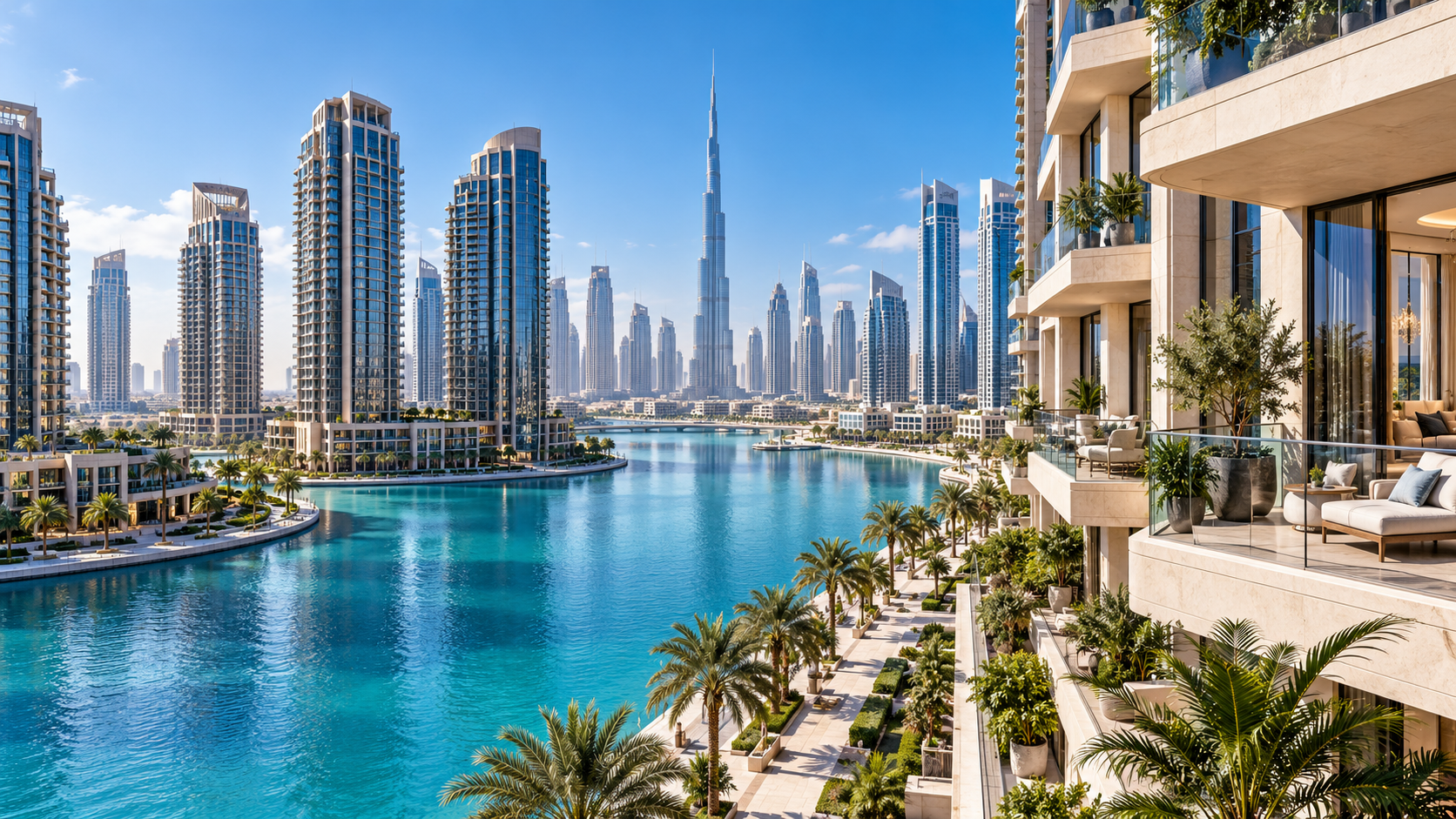 Illustrative city apartments in Dubai